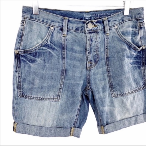 GAP FACTORY sexy boyfriend denim shorts 2 - Picture 2 of 9